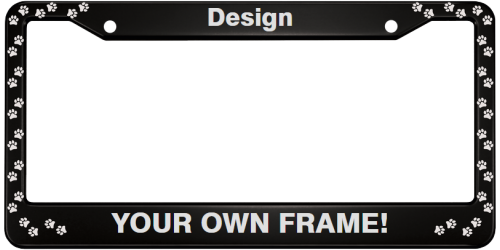 What material is the license plate frame made from?