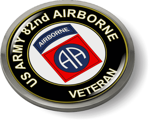 What is the diameter of the emblem with a metal bezel?