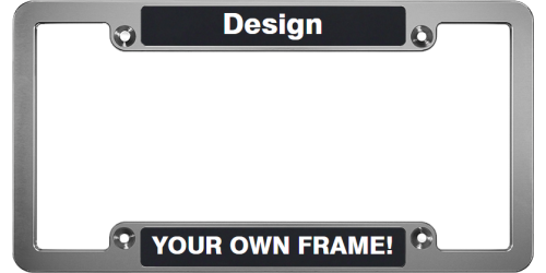 Is white background with red lettering on option on the billet aluminum frames?
