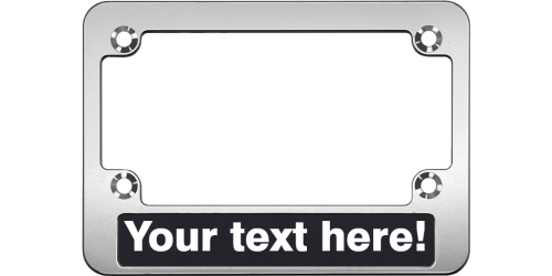 What machining process is used to make the license plate frame?