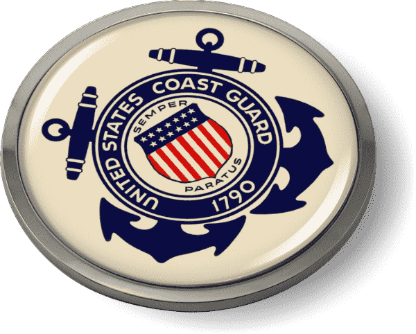 What are the material options for the emblem?