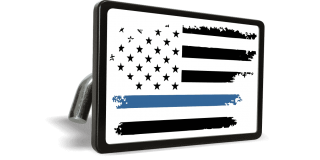 Thin Blue Line U.S. Flag – Tow Hitch Cover