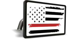 Thin Red Line U.S. Flag Firefighter – Tow Hitch Cover