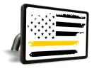 Thin Yellow Line U.S. Flag Dispatchers – Tow Hitch Cover