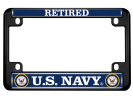 U.S. Navy Retired - Motorcycle Metal License Plate Frame