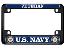 U.S. Navy Veteran - Motorcycle Metal License Plate Frame