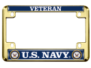 U.S. Navy Veteran - Motorcycle Metal License Plate Frame