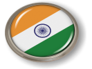 India - Flag - Country Emblem