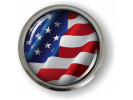 USA - Waving Flag -  Country Emblem