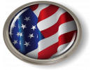 USA - Waving Flag -  Country Emblem