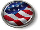 USA - Waving Flag -  Country Emblem