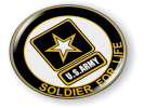 Soldier for Life U.S. Army Emblem (white)