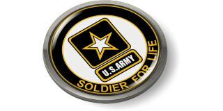 Soldier for Life U.S. Army Emblem (white)