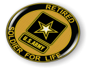 Soldier for Life Retired U.S. Army Emblem