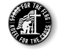 Stand for the Flag - Kneel for the Cross Emblem