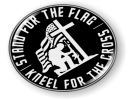 Stand for the Flag - Kneel for the Cross Emblem