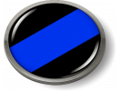 Thin Blue Line Domed Emblem