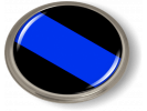 Thin Blue Line Domed Emblem