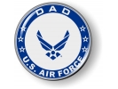 USAF - U.S. Air Force Dad Emblem (Blue Wings)