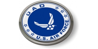 USAF - U.S. Air Force Dad Emblem (White Wings)