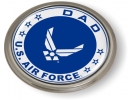USAF - U.S. Air Force Dad Emblem (White Wings)