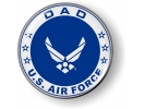 USAF - U.S. Air Force Dad Emblem (White Wings)