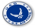 USAF - U.S. Air Force Dad Emblem (White Wings)