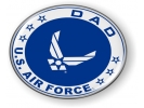 USAF - U.S. Air Force Dad Emblem (White Wings)