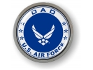 USAF - U.S. Air Force Dad Emblem (White Wings)