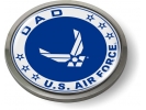 USAF - U.S. Air Force Dad Emblem (White Wings)