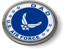 USAF - U.S. Air Force Dad Emblem (White Wings)