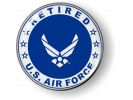 USAF - U.S. Air Force Retired Emblem (White Wings)