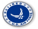 USAF - U.S. Air Force Retired Emblem (White Wings)