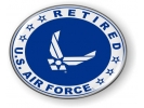 USAF - U.S. Air Force Retired Emblem (White Wings)