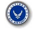 USAF - U.S. Air Force Retired Emblem (White Wings)