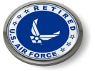 USAF - U.S. Air Force Retired Emblem (White Wings)
