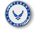 USAF - U.S. Air Force Veteran Emblem (Blue Wings)