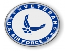 USAF - U.S. Air Force Veteran Emblem (Blue Wings)