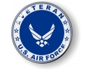 USAF - U.S. Air Force Veteran Emblem (White Wings)