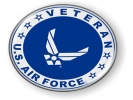 USAF - U.S. Air Force Veteran Emblem (White Wings)