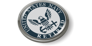 U.S. Navy Retired Eagle and Anchor Emblem (w/b)