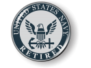 U.S. Navy Retired Eagle and Anchor Emblem (w/b)
