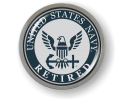 U.S. Navy Retired Eagle and Anchor Emblem (w/b)