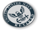 U.S. Navy Retired Eagle and Anchor Emblem (w/b)
