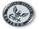 U.S. Navy Retired Eagle and Anchor Emblem (w/b)