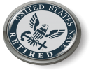 U.S. Navy Retired Eagle and Anchor Emblem (w/b)