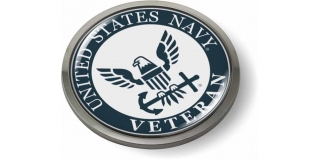 U.S. Navy Veteran Eagle and Anchor Emblem (w/b)