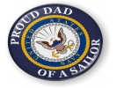 U.S. Navy Proud Dad of a Sailor Emblem