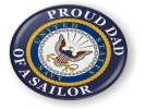 U.S. Navy Proud Dad of a Sailor Emblem
