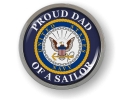 U.S. Navy Proud Dad of a Sailor Emblem